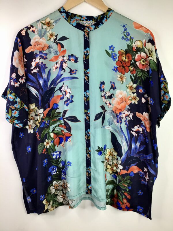 Johnny Was / Silk / Shiro Button Down Shirt / Tejas