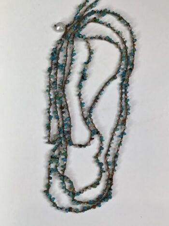 Debbie Harper / Hand Crochet Necklace / Tiny Opals
