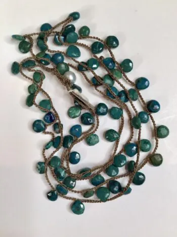 Debbie Harper / Hand Crochet Necklace / Chrysocolla