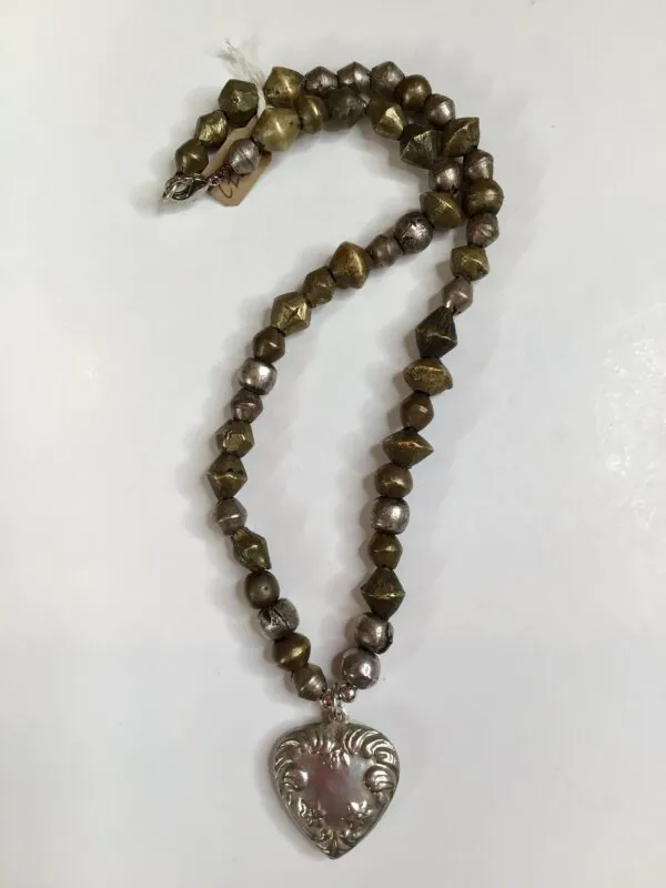 Debbie Harper / Hand Crochet Necklace / Chain w Vintage Ethiopian Beads