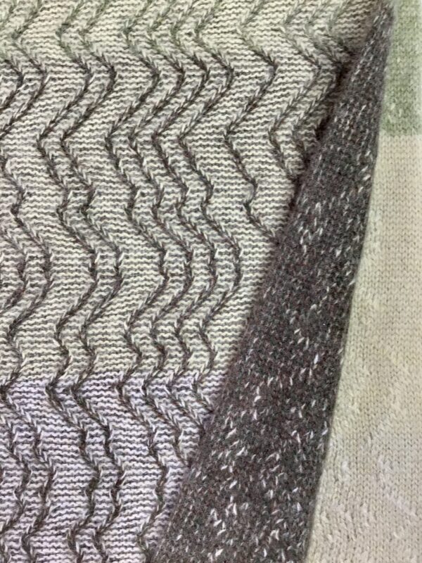 Karen Allen Cashmere / Sara Racking Rib Scarf / Lt Green Multi Long