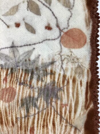Karen Allen Cashmere / Jill Dyed Shawl / Botanical Cream & Rust