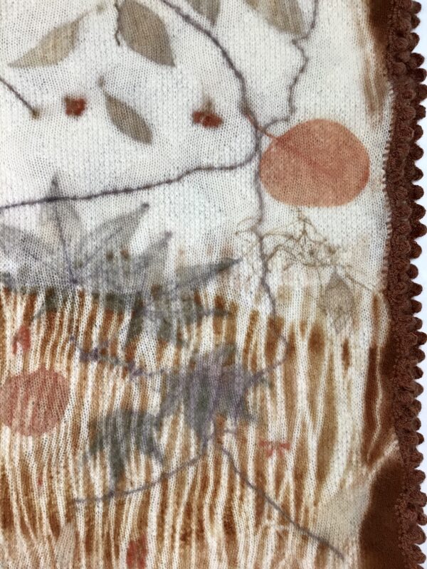 Karen Allen Cashmere / Jill Dyed Shawl / Botanical Cream & Rust