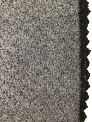 Karen Allen Cashmere / Lace Shawl / Derby Gray w Black Trim