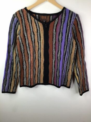 Karen Allen Cashmere / Cat's Eye Caravan Zip Cardigan (XS)