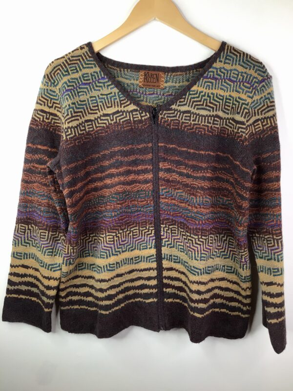 Karen Allen Cashmere / Matrix Zip Cardigan Multi (M/L)