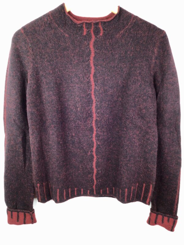 Karen Allen Cashmere / Verona Pullover / Black & Red (M)
